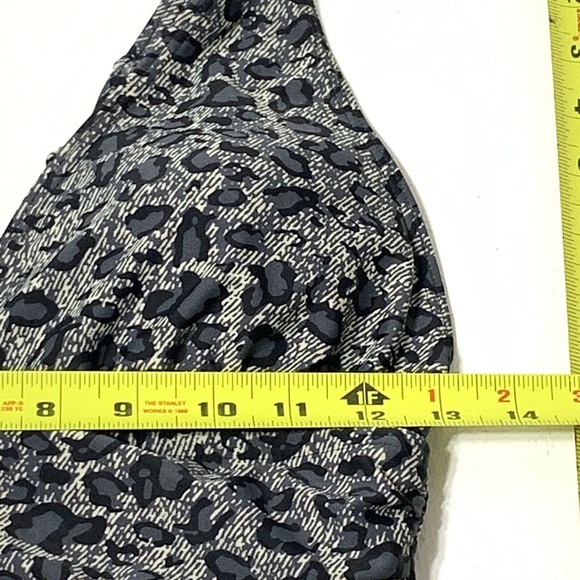 Black and White Speckled One-Piece Swimsuit with Skirted Bottom - Picture 7 of 12